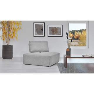 Angle pour Canapé Composable et Modulable avec Dossier avance-recule en Tissu Gris Clair - MODULO