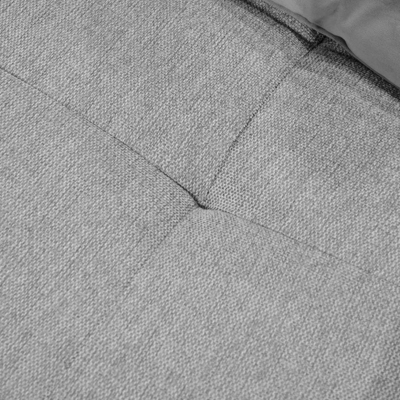 Angle pour Canapé Composable et Modulable avec Dossier avance-recule en Tissu Gris Clair - MODULO
