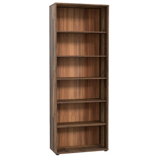 Bibliothèque / Étagère H. 198 x L. 74 cm Décor Bois Vintage avec 5 Étagères et 4 à Hauteur Réglable - MARIA