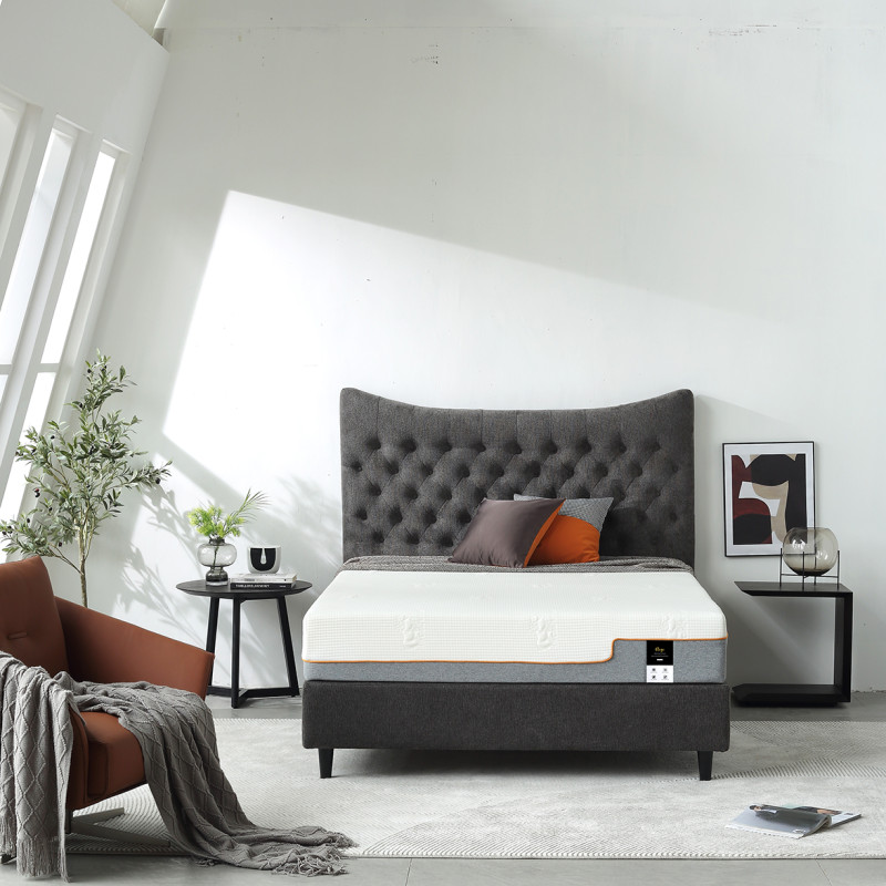 Matelas multicouches 160 x 200 cm à mémoire de forme avec cachemire doux, traitement anti bactérien et acarien – GLOIRE