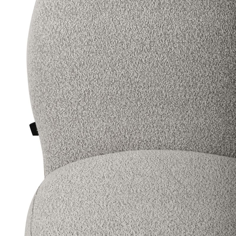 Lot de 2 chaises rotatives 180° en tissu gris et métal noir - JULIEN