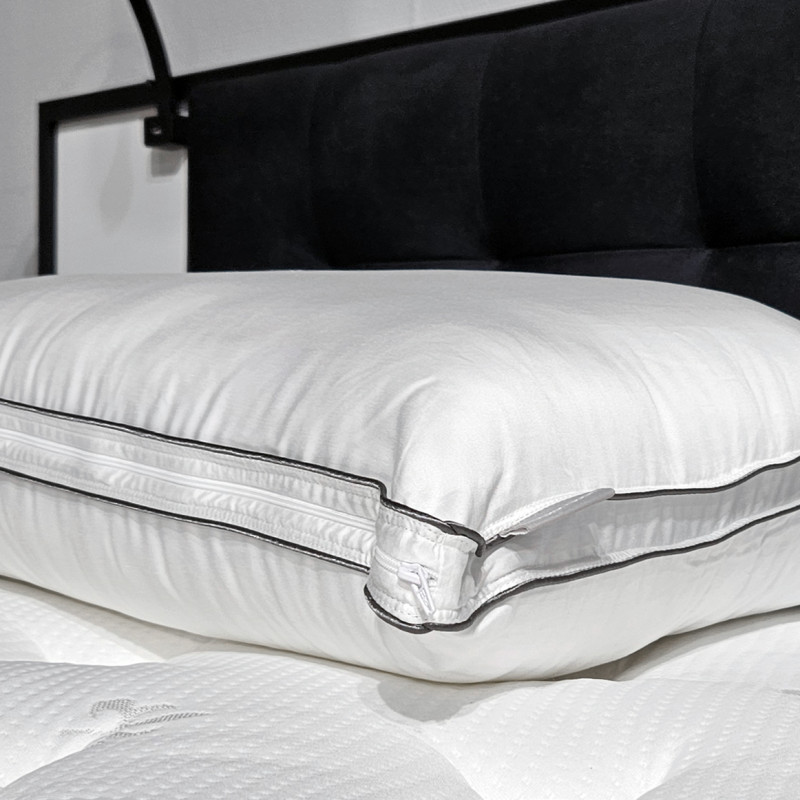 Oreiller Ajustable 65 x 45 cm Housse Tencel™ Rembourrage Technofibre Mousse à de Mémoire de Forme et Gel Rachaîchissant - JEAN