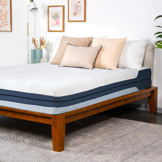 Matelas réversible à mémoire de forme 140 x 190 cm gel thermorégulateur Air Feel™ et mousse flexible gel liquide – SUNRISE
