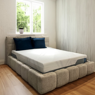 Matelas à mémoire de forme 180 x 200 cm gel thermorégulateur AirFeel™ et gel classique rafraîchissant – SONGES