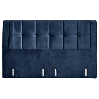Tête de lit 180 cm en tissu doux velours bleu foncé compatible lit en 180 cm – RIVEN
