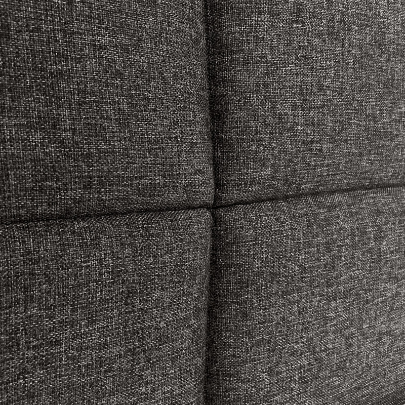 Tête de lit 160 cm en tissu capitonné gris anthracite compatible lit en 160 cm moderne et élégante – AISHA