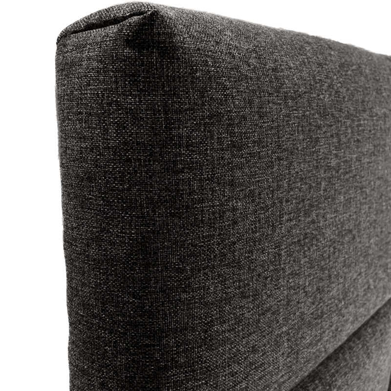 Tête de lit 160 cm en tissu capitonné gris anthracite compatible lit en 160 cm moderne et élégante – AISHA