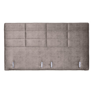 Tête de lit 180 cm en tissu velours marron taupe compatible lit en 180 cm – BRANDON