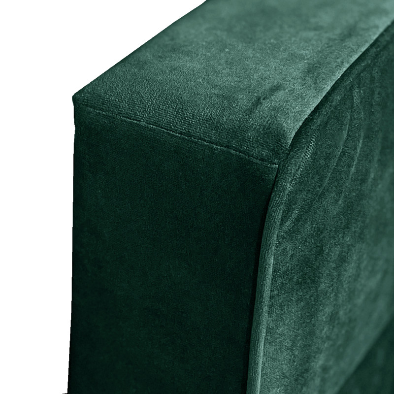 Tête de lit 180 cm en tissu velours vert sapin compatible lit en 180 cm – BRANDON