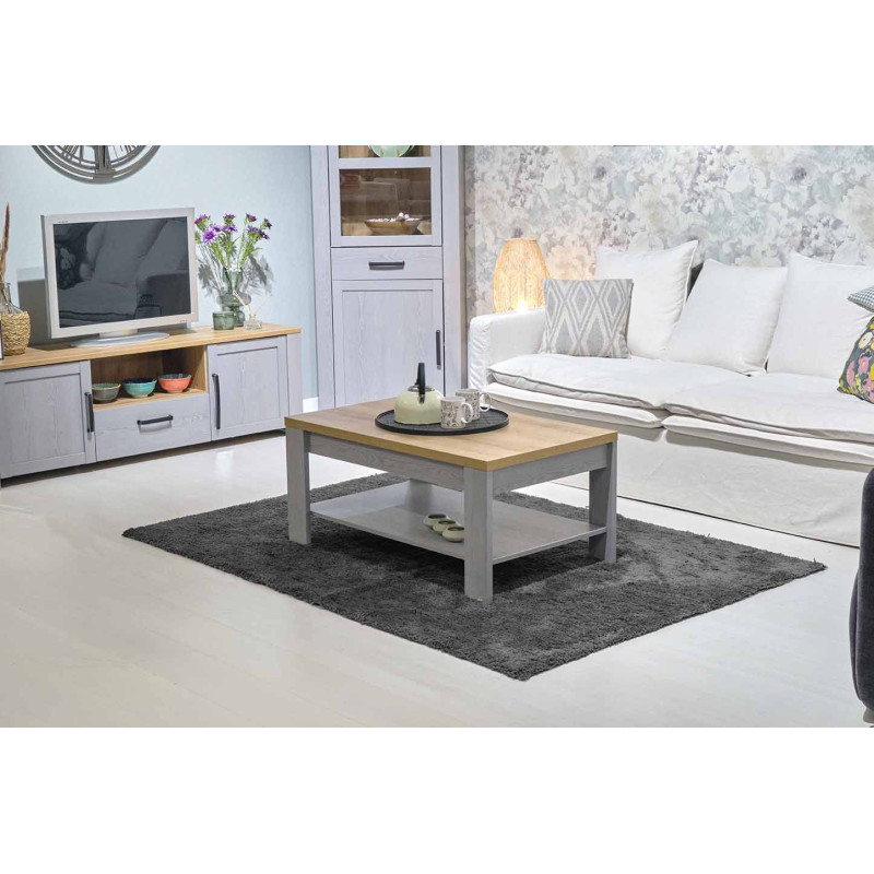 Tapis 160 x 230 cm rectangulaire en tissu doux gris anthracite à poils courts - COSMOS