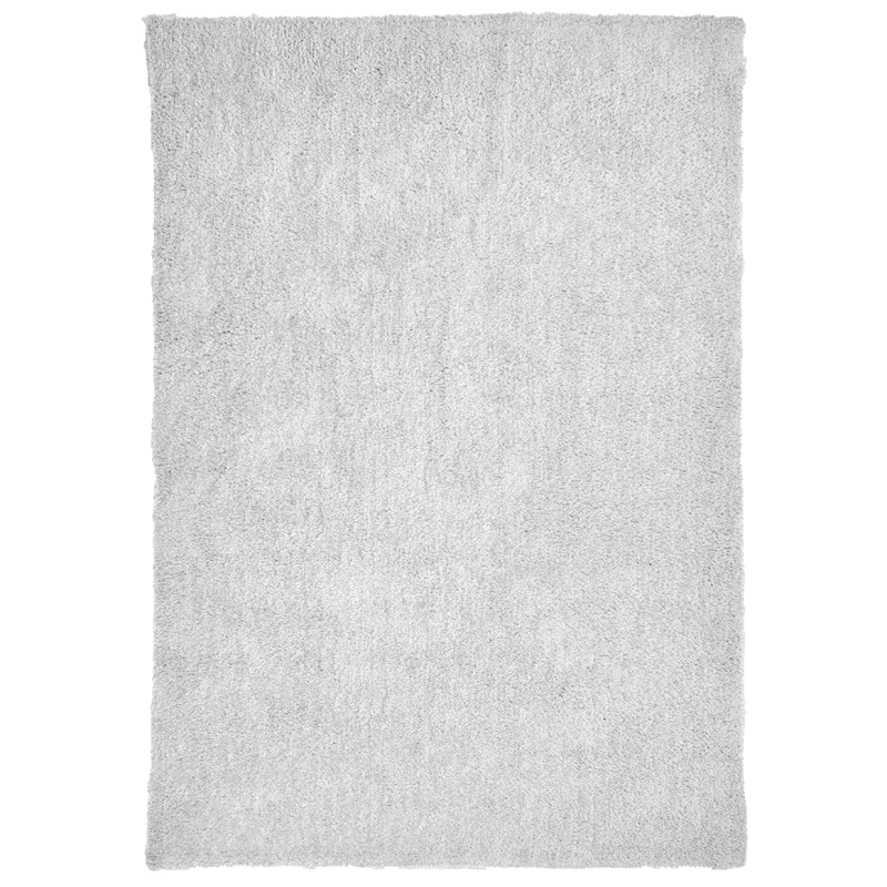 Tapis 160 x 230 cm rectangulaire en tissu doux blanc à poils courts - COSMOS