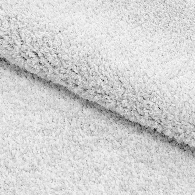 Tapis 160 x 230 cm rectangulaire en tissu doux blanc à poils courts - COSMOS