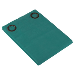 Rideau 140 x 250 cm en Tissu Vert Turquoise avec 8 Œillets en Métal - CELESTIA 4527