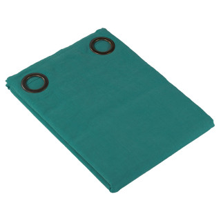 Rideau 140 x 250 cm en Tissu Vert Turquoise avec 8 Œillets en Métal - CELESTIA 4527