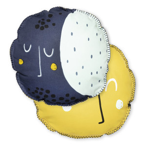 Coussin en Forme de Lune / Soleil avec Housse Amovible en Coton - Chambre d'Enfant - Objet de décoration - SUNNY