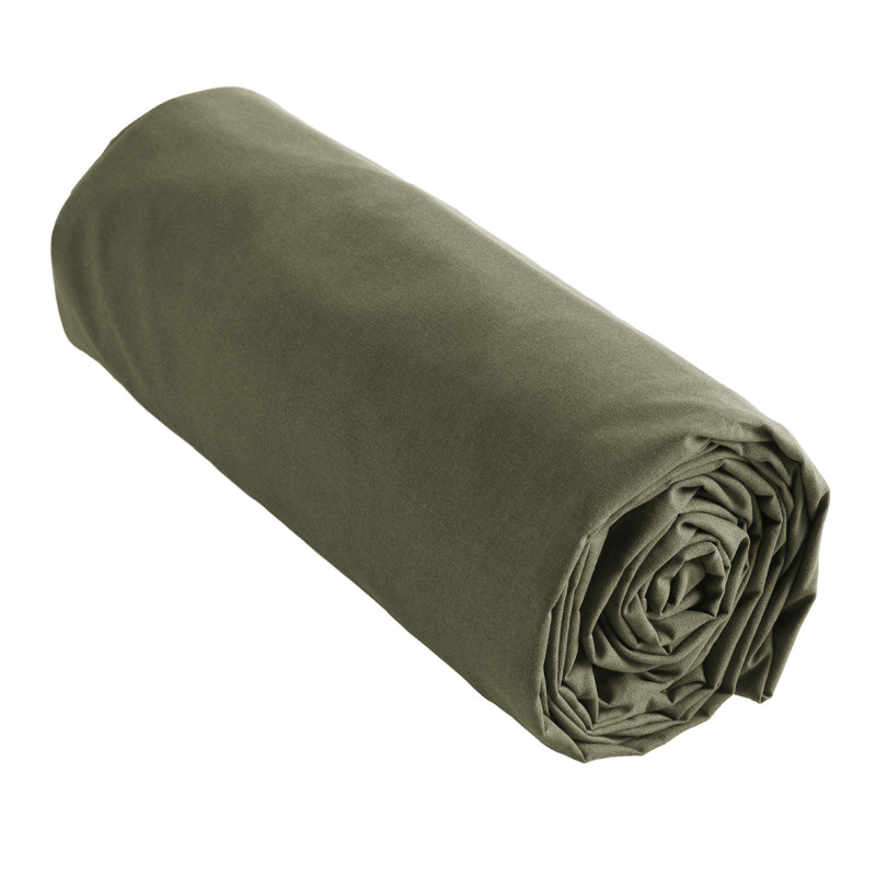Drap Housse 140 x 190 cm en Coton Vert avec Hauteur de Bonnet 30 cm - Linge de Lit - JULIETA