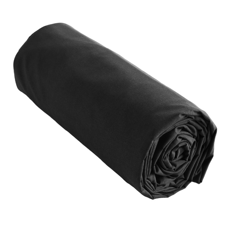 Drap Housse 160 x 200 cm en Coton Noir avec Hauteur de Bonnet 30 cm - Linge de Lit - JULIETA