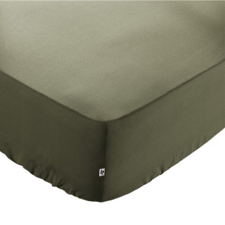 Drap Housse 160 x 200 cm en Coton Vert avec Hauteur de Bonnet 30 cm - Linge de Lit - JULIETA
