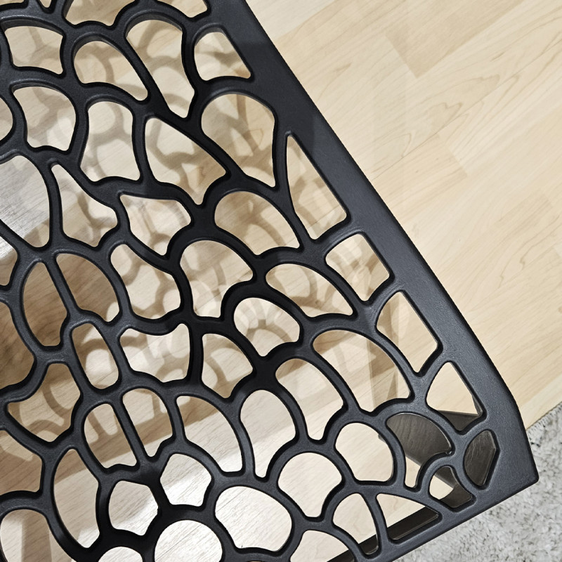 Lot de 4 Chaises de Repas Ajourées et Empilables en Polypropylène Noir - Design Moderne et Tendance - GRUYER 2
