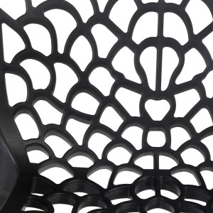Lot de 4 Chaises de Repas Ajourées et Empilables en Polypropylène Noir - Design Moderne et Tendance - GRUYER 2