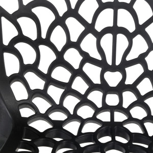 Lot de 2 Chaises de Repas Ajourées et Empilables en Polypropylène Noir - Design Moderne et Tendance - GRUYER 2