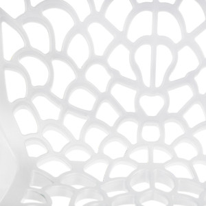 Lot de 2 Chaises de Repas Ajourées et Empilables en Polypropylène Blanc - Design Moderne et Tendance - GRUYER 2
