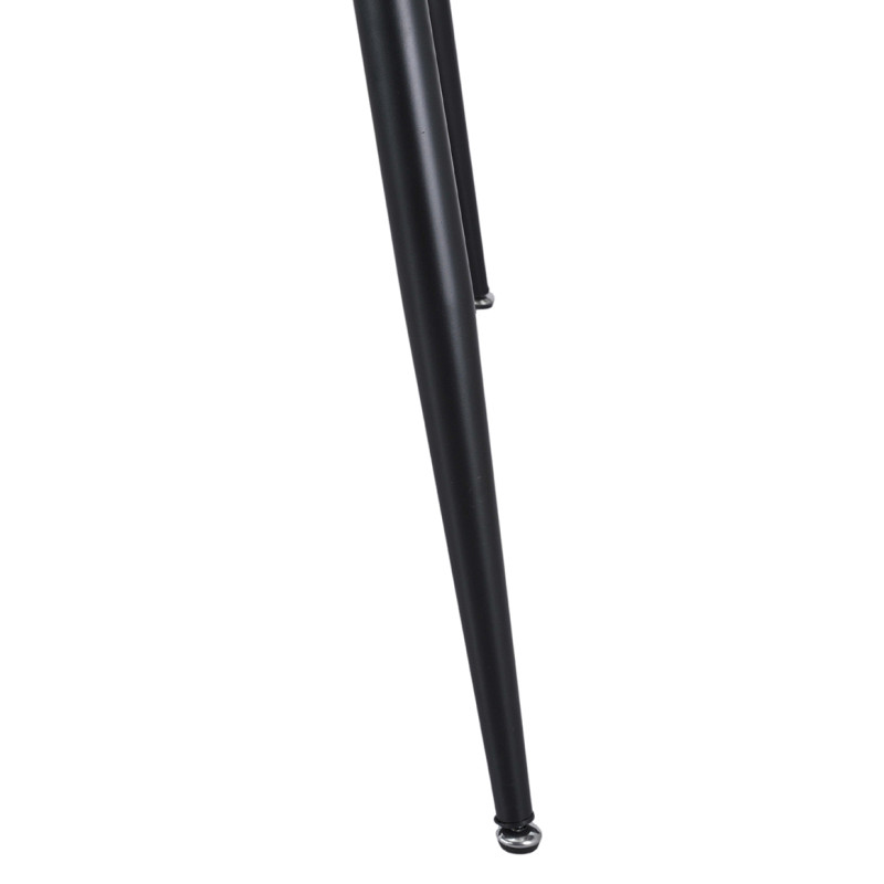 Table 160 cm en céramique gris béton et pieds évasés métal noir - RYDER 2