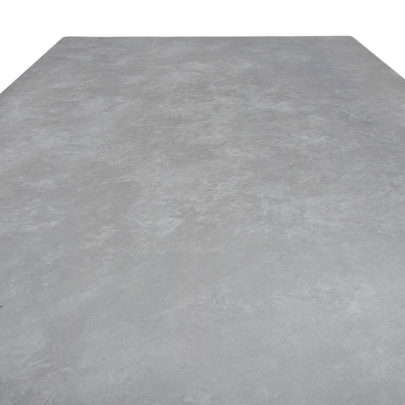 Table 160 cm en céramique gris béton et pieds évasés métal noir - RYDER 2