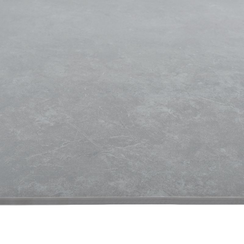Table 160 cm en céramique gris béton et pieds évasés métal noir - RYDER 2