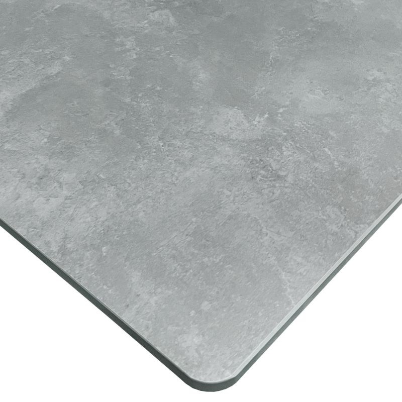 Table 160 cm en céramique gris béton et pieds évasés métal noir - RYDER 2