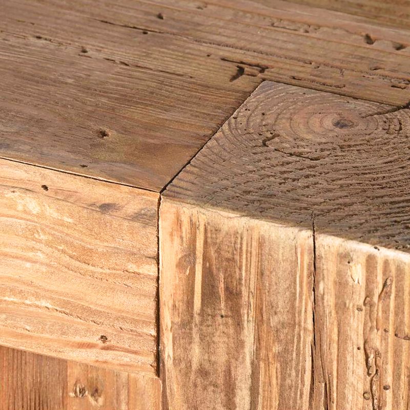 Buffet 168 cm 3 portes 3 tablettes de rangement en bois de pin massif recyclé - CHALET