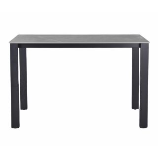 Table haute 140 cm rectangulaire céramique gris marbré - HARPER