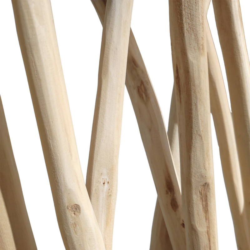 Paravent Branches de Bois de Teck Brut blanchi 180 cm - BRENT 02