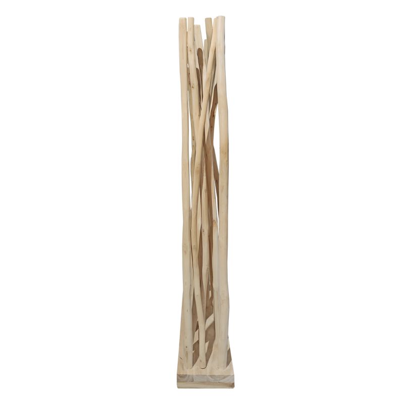 Paravent Branches de Bois de Teck Brut blanchi 120 cm - BRENT 03