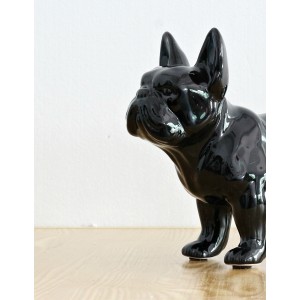 Bulldog français chien noir - statue décorative objet design moderne - MAXWELL