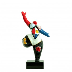 Statue femme figurine danseuse décoration multicolore - style pop art - objet design moderne