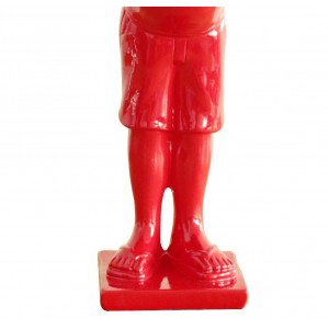 Petit homme rouge figurine décorative objet design moderne