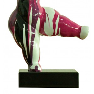 Statue femme dansant avec coulures violet / noir H33 cm - LADY DRIPS 03