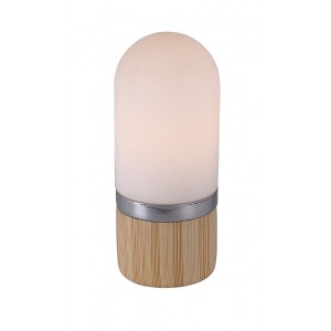 Lampe à poser cylindrique en verre opaque blanc style scandinave –  NEILS
