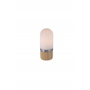 Lampe à poser cylindrique en verre opaque blanc style scandinave –  NEILS