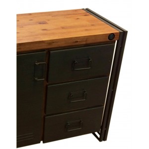 buffet commode workshop 3 tiroirs, 1 porte