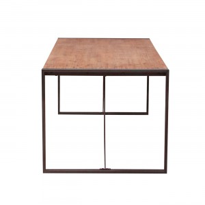 Table 160 cm acacia et métal design industriel Workshop
