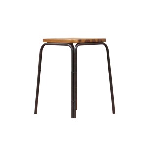 Lot 2 tabourets style loft – Workshop design industriel atelier - acacia et metal