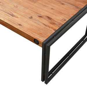 Table basse design industriel loft atelier- acacia et métal - Workshop