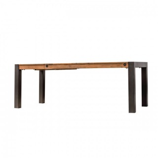 Table repas extensible en acacia design indus atelier – WORKSHOP