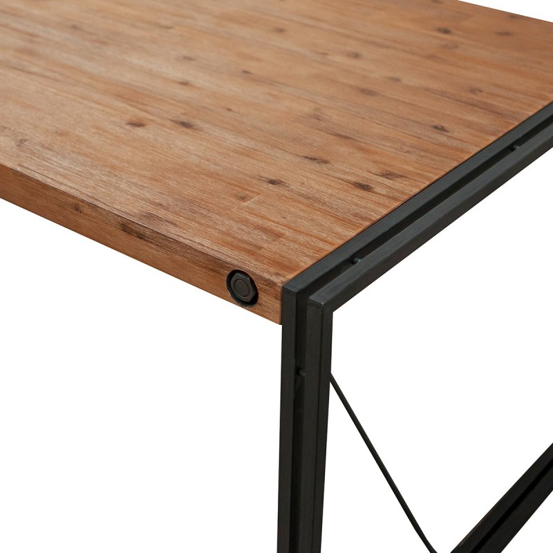 Table fixe bois & acacia 200 x 90 – design indus atelier - WORKSHO