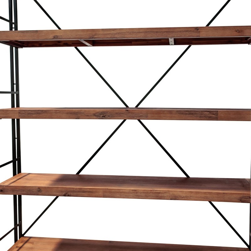 Bibliothèque 190 x 150 cm en bois d'acacia et métal - WORKSHOP