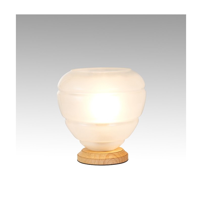 Lampe à poser en verre BLANC OPAQUE - décoration - design tendance art déco – VALO ART DECO
