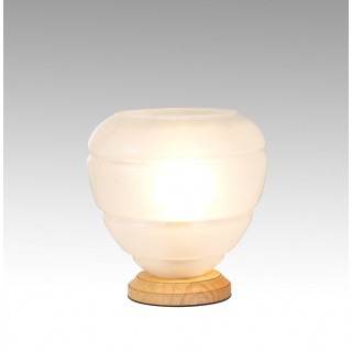 Lampe à poser en verre BLANC OPAQUE - décoration - design tendance art déco – VALO ART DECO